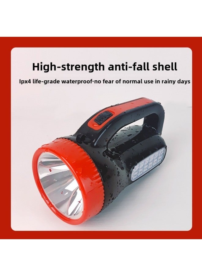 LED Strong Light Portable Searchlight Outdoor Long-range Rechargeable Super Bright Adventure Light Patrol Fishing High-power Flashlight-Color:198 10.5cm Strong Light 6-8 Hours - Image 4