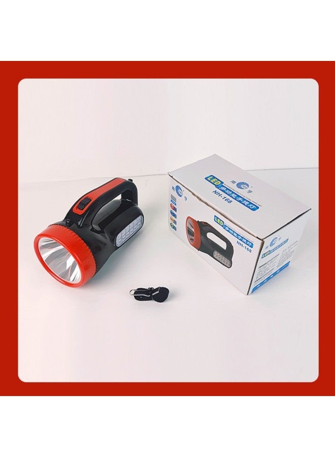 LED Strong Light Portable Searchlight Outdoor Long-range Rechargeable Super Bright Adventure Light Patrol Fishing High-power Flashlight-Color:198 10.5cm Strong Light 6-8 Hours - Image 3