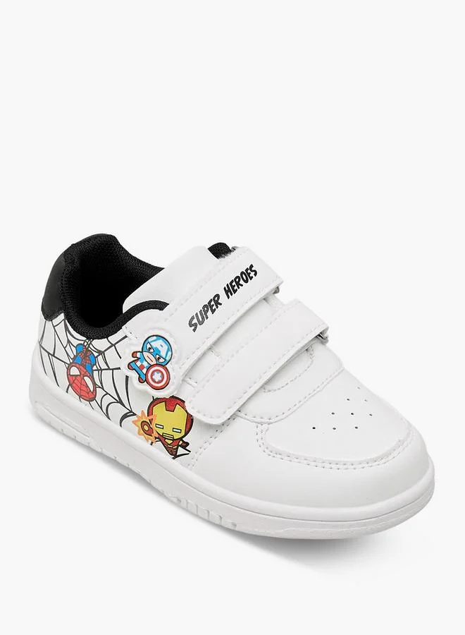 مارفل Boys Hook & Loop Ankle School Sneakers