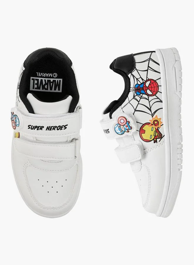 مارفل Boys Hook & Loop Ankle School Sneakers