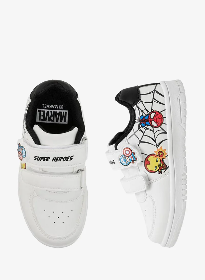 مارفل Boys Hook & Loop Ankle School Sneakers