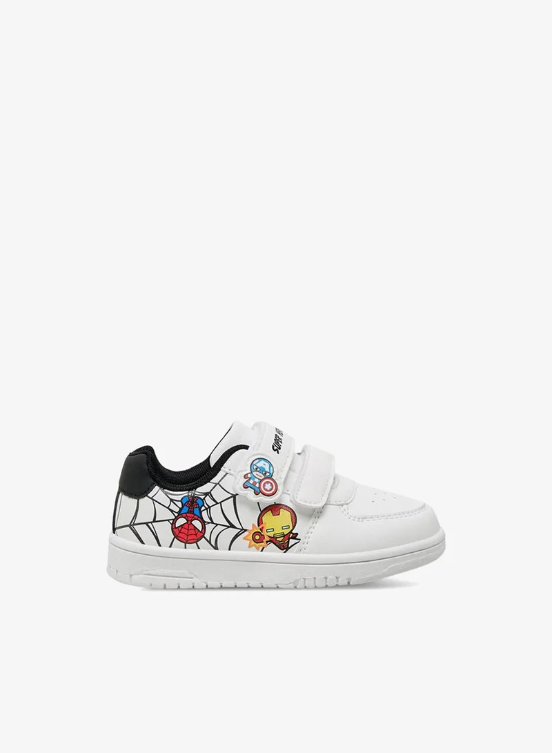 Marvel WHITE Boys Hook & Loop Ankle School Sneakers for Men | Best Price UAE
