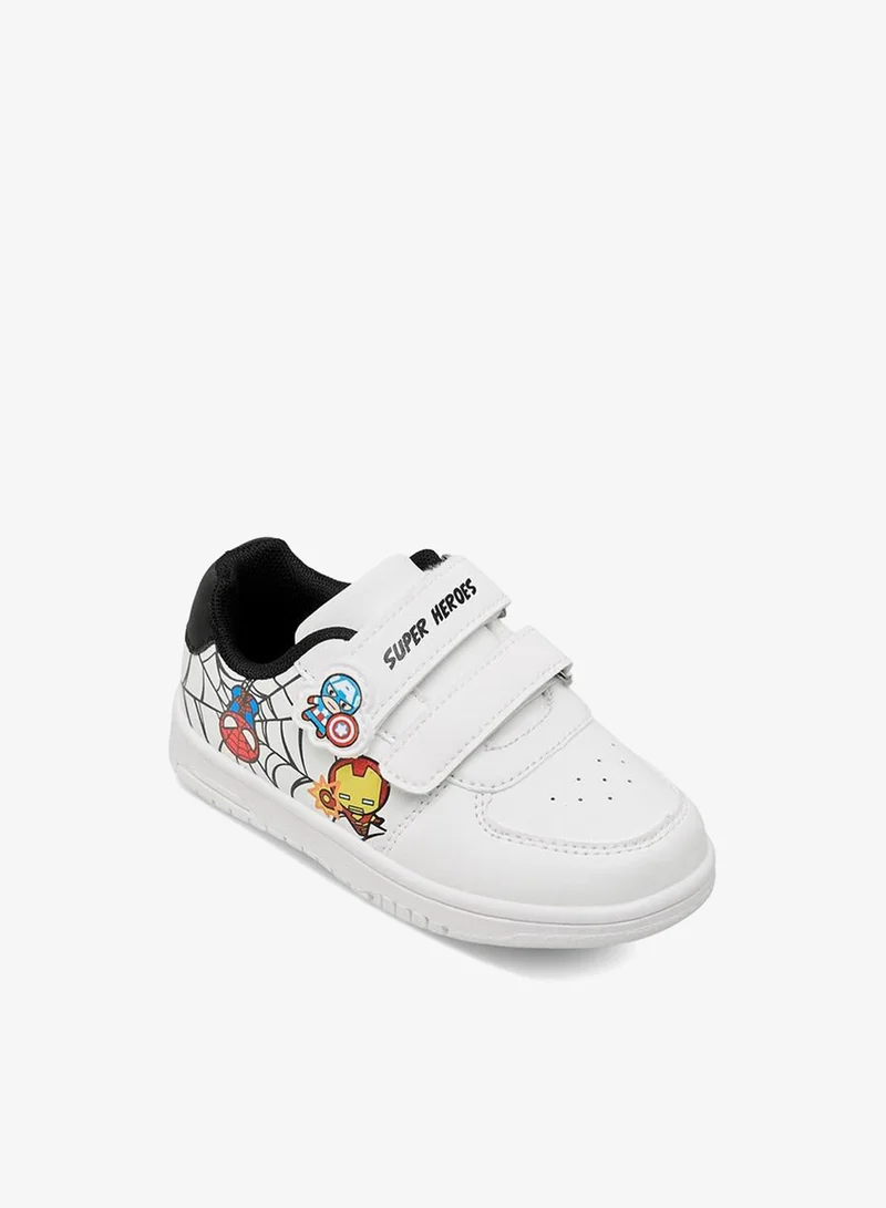 مارفل Boys Hook & Loop Ankle School Sneakers
