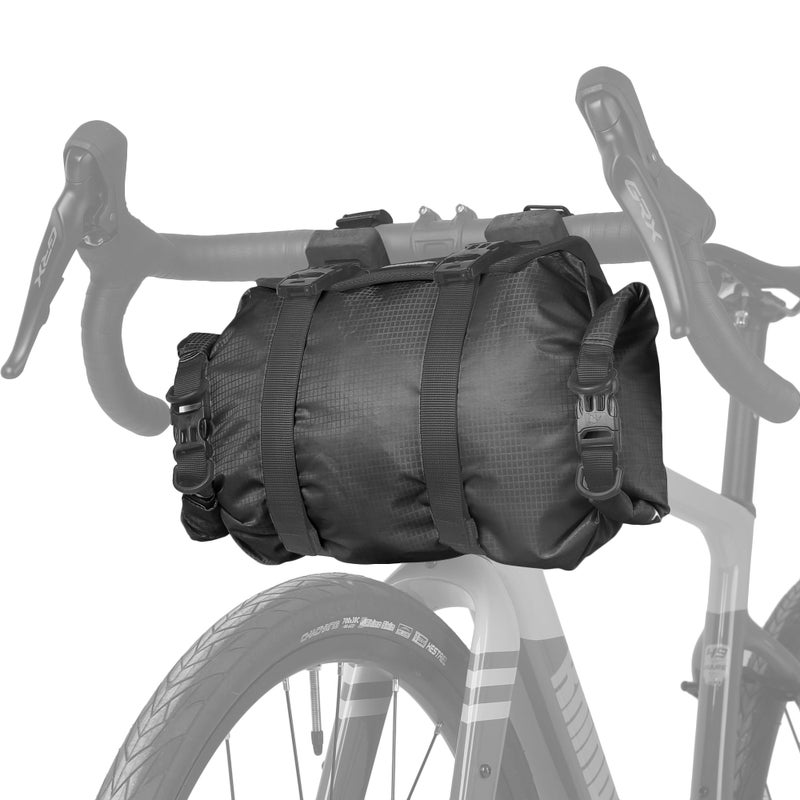 Rhinowalk Bike Handlebar Bag Waterproof Dry Bag 12L Bicycle Front Roll Bag Large Capacity Storage Bag Shoulder Bag for Bikepacking - Image 1