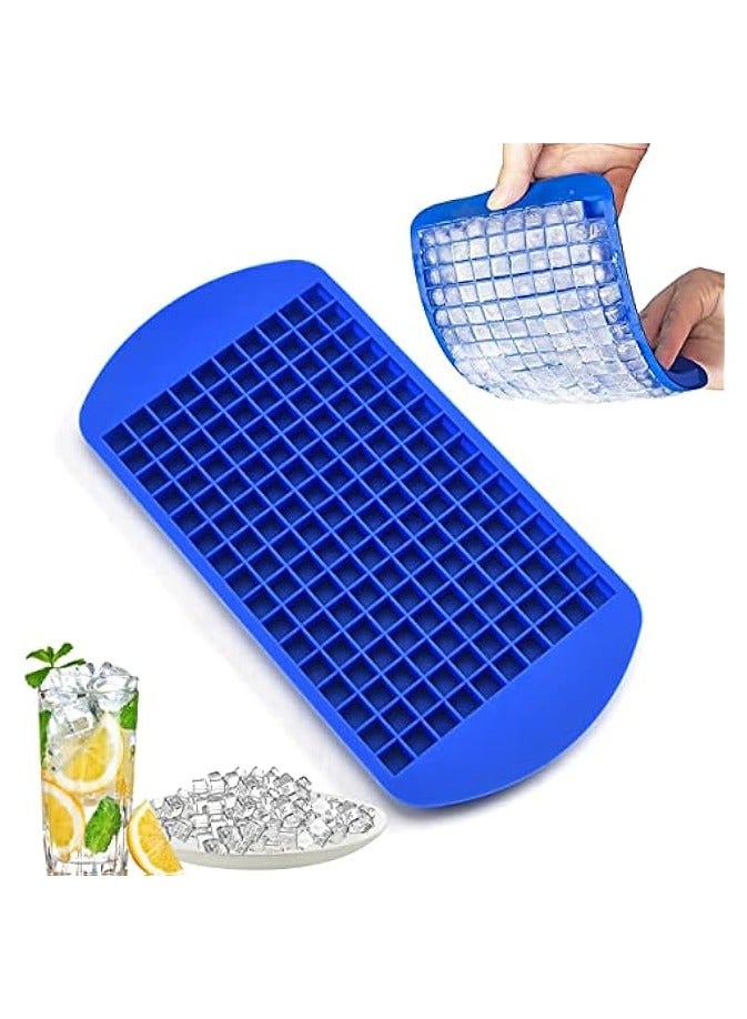 erorex 160 Ice Cubes Frozen Cube Bar Pudding Silicone Tray Mold Tool Blue  - Image 1