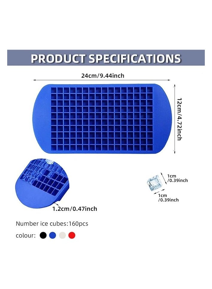 erorex 160 Ice Cubes Frozen Cube Bar Pudding Silicone Tray Mold Tool Blue  - Image 2