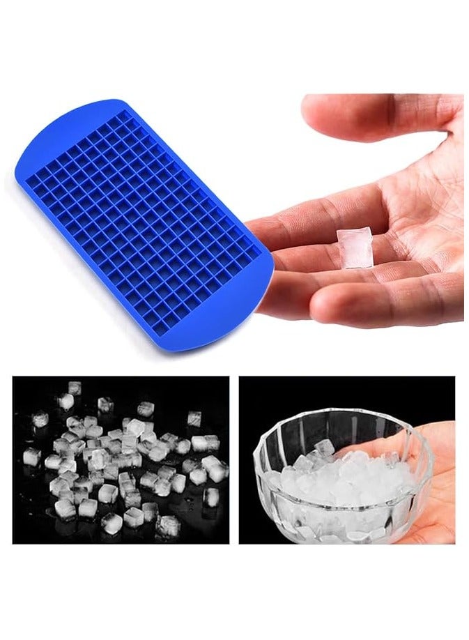 erorex 160 Ice Cubes Frozen Cube Bar Pudding Silicone Tray Mold Tool Blue  - Image 4