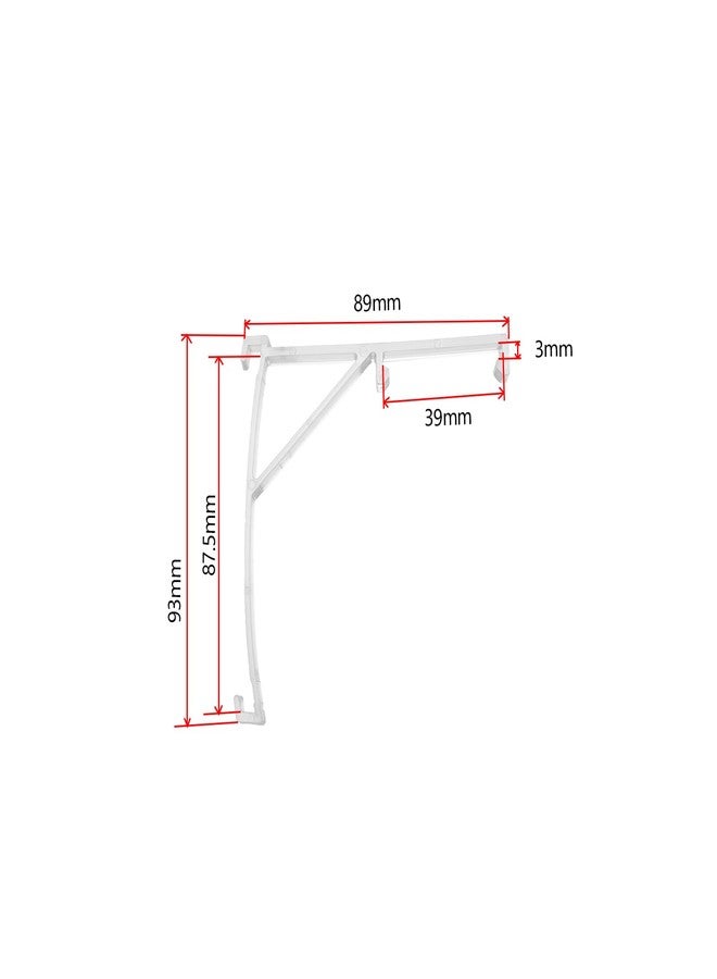 أوتوتك مجموعة مشابك تثبيت شفافة من OTOTEC، 4 قطع، للستائر الرأسية بعرض 39 مم، دعامة تثبيت مخفية، حامل ستائر بلاستيكي، دعامة تثبيت مخفية، ملحقات الستائر - Image 4
