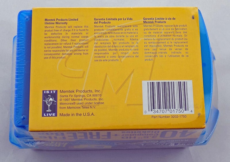 Memorex 3.5" High-Density Floppy Disks with File Box (Rainbow, 40-Pack) - Image 2