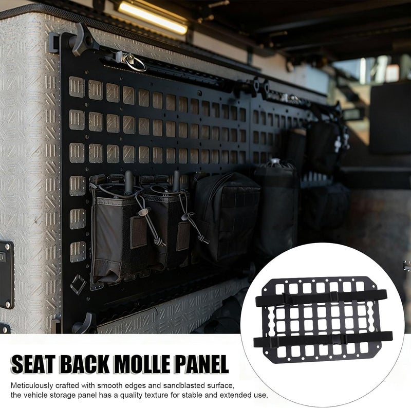 aqxreight L Track Storage Panel, Aluminum Molle Panel for Vehicle with Multiple Holes, Compatible with Cars SUVs Trucks RVs, 356x254x2mm - Image 2