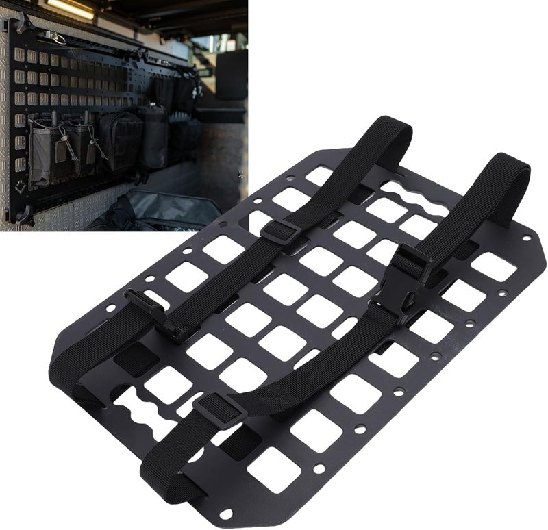 aqxreight L Track Storage Panel, Aluminum Molle Panel for Vehicle with Multiple Holes, Compatible with Cars SUVs Trucks RVs, 356x254x2mm - Image 5