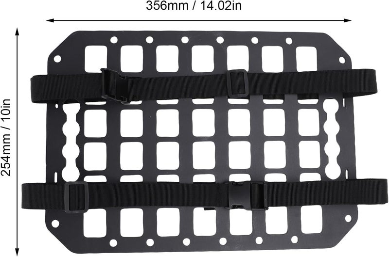 aqxreight L Track Storage Panel, Aluminum Molle Panel for Vehicle with Multiple Holes, Compatible with Cars SUVs Trucks RVs, 356x254x2mm - Image 4