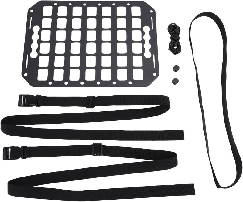 aqxreight L Track Storage Panel, Aluminum Molle Panel for Vehicle with Multiple Holes, Compatible with Cars SUVs Trucks RVs, 356x254x2mm - Image 1