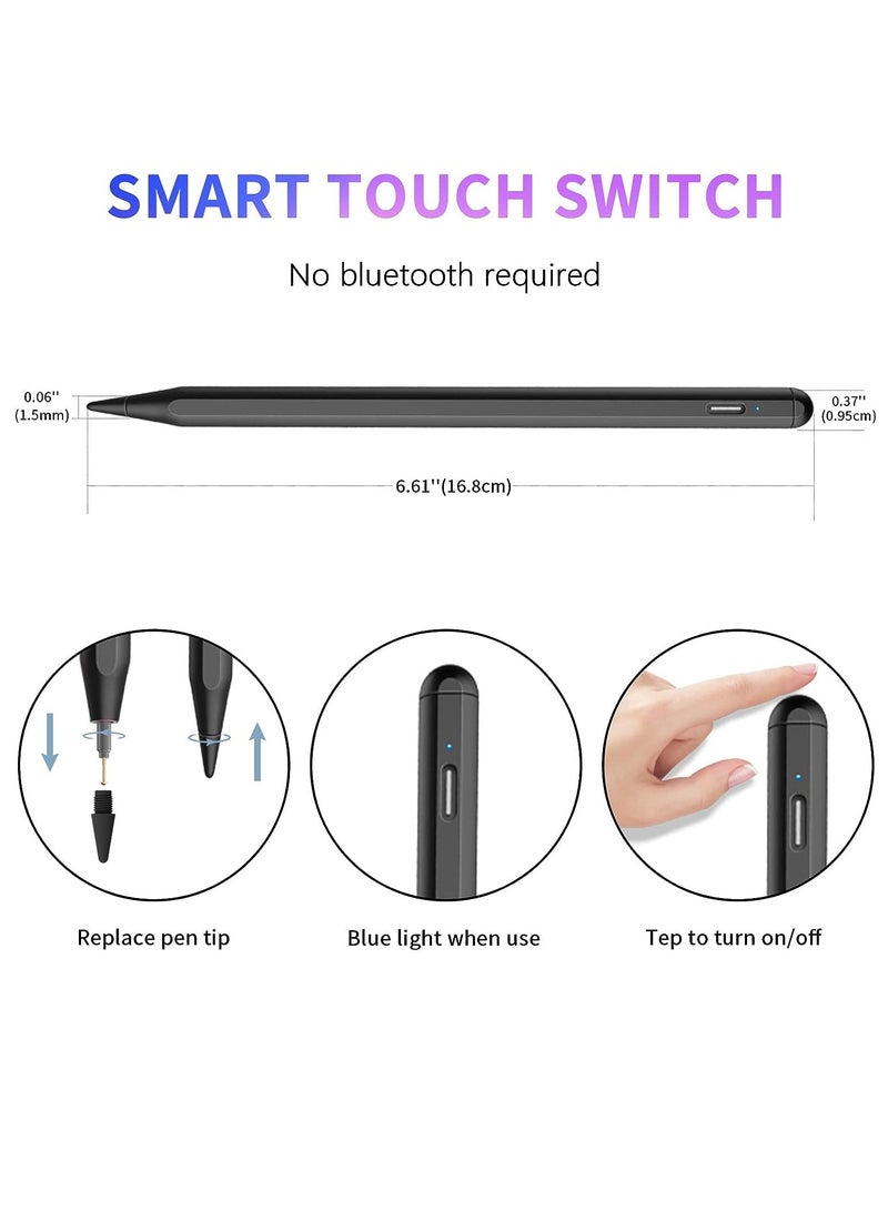 إلترازون Stylus Pen for iPad 10th/9th/8th generation with Palm Rejection, Pencil for iPad Compatible with iPad Pro 11/iPad Pro 12.9/iPad 6th/7th/8th/9th/10th/iPad Mini 5th/6th/iPad Air 3rd/4th/5th - Image 2