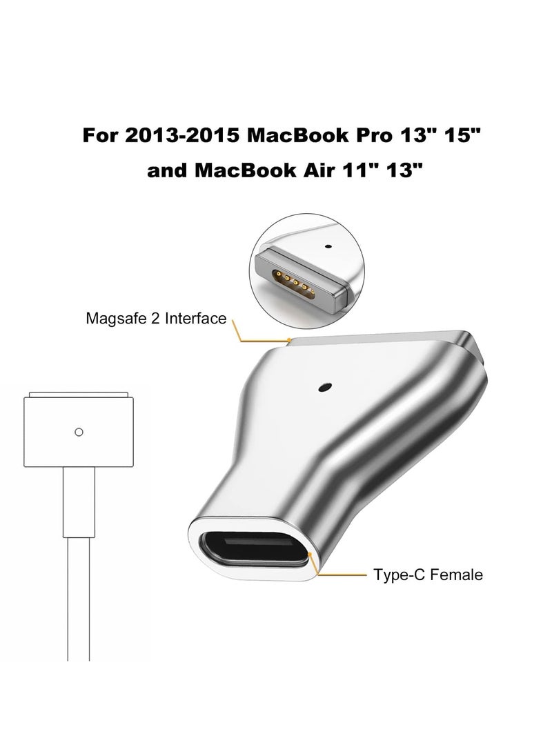 erorex USB C to Magnetic T-Tip Adapter, Type-C to Magnetic 2 T-Head PD 100W Power Fast Charging Converter for 2013-2015 MacBook Pro Air  - Image 2