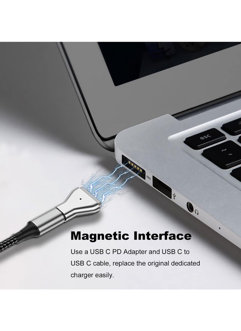 erorex USB C to Magnetic T-Tip Adapter, Type-C to Magnetic 2 T-Head PD 100W Power Fast Charging Converter for 2013-2015 MacBook Pro Air  - Image 4
