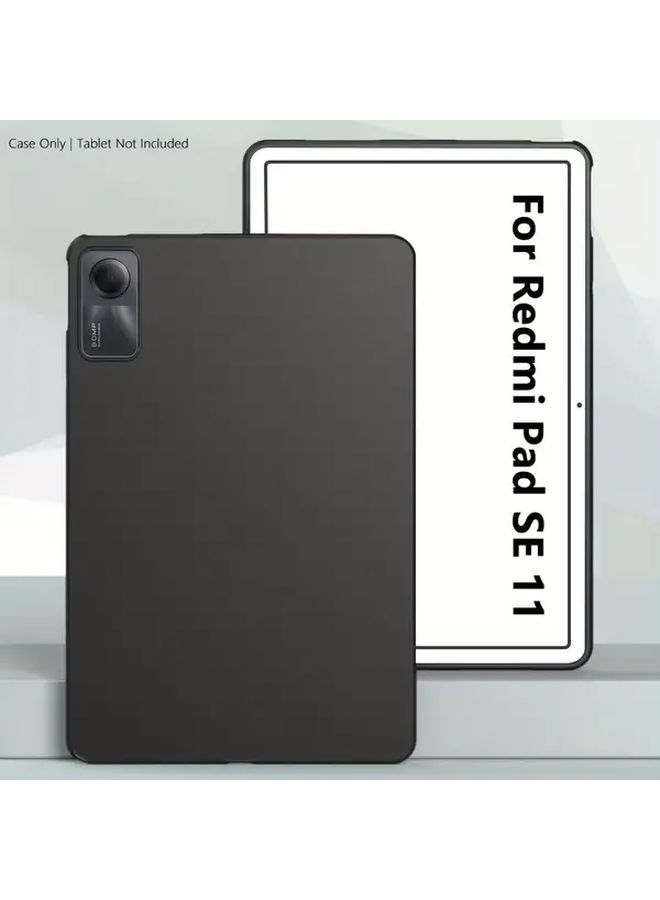 غطاء جهاز لوحي مقاس 11 بوصة لجهاز Redmi Pad SE، أسود ماتي نحيف، مضاد للبصمات والدهون، مع نظام تبريد قرص العسل، حماية من الصدمات والسقوط، خفيف الوزن وناعم. - Image 1