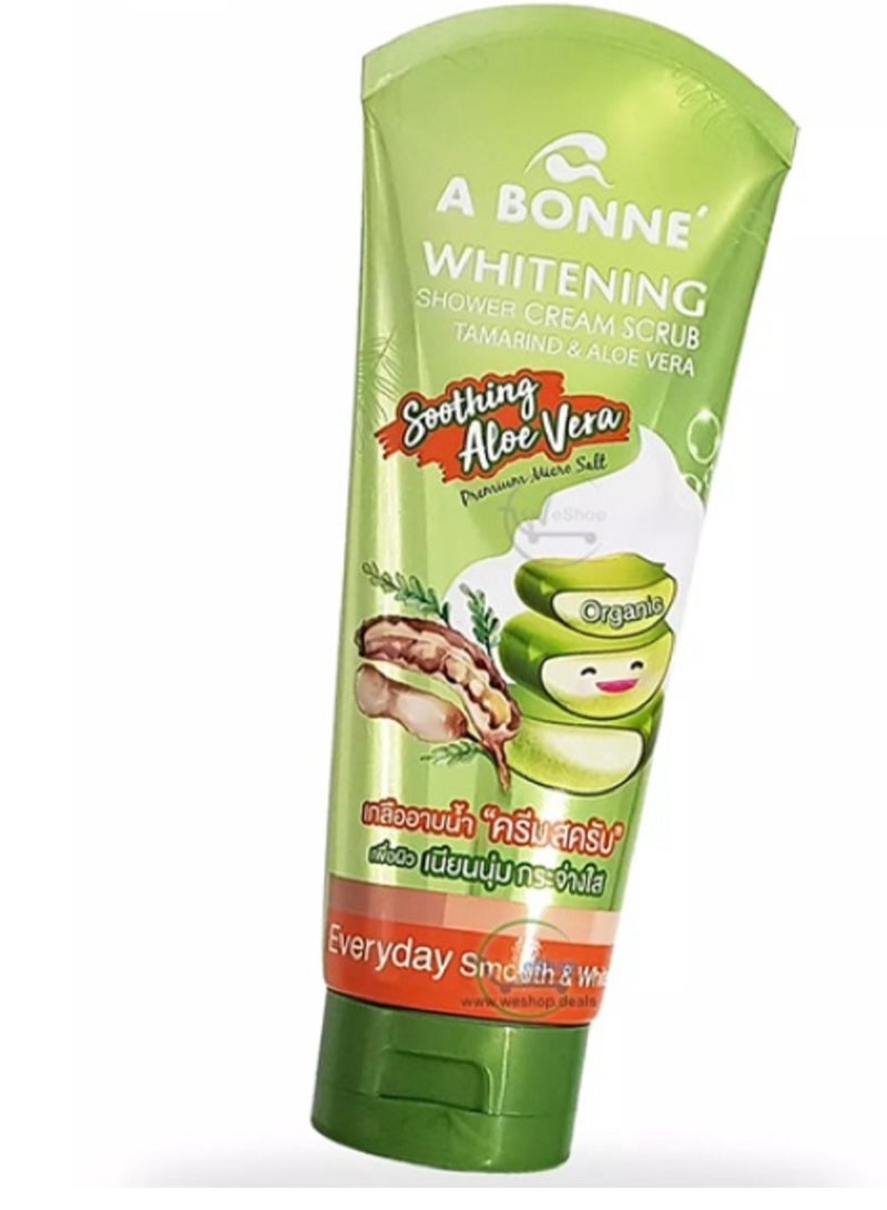 A Bonne Whitening Shower Cream Scrub Tamarind and Aloe Vera 350gm