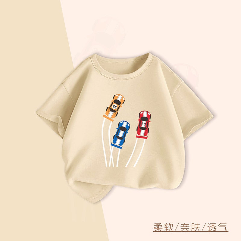 Boys' Short-Sleeved T-Shirt Summer Children'S Summer Thin Top Mid-Big Boy'S Half-Sleeved Handsome Trendy T - Image 5