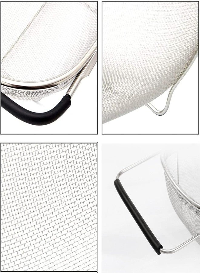 DUANT Over-Sink Dish Drainer Colander, Stainless Steel Mesh Strainer with Expandable Handles, Kitchen Sink Basket for Washing Vegetables and Fruits - Image 3