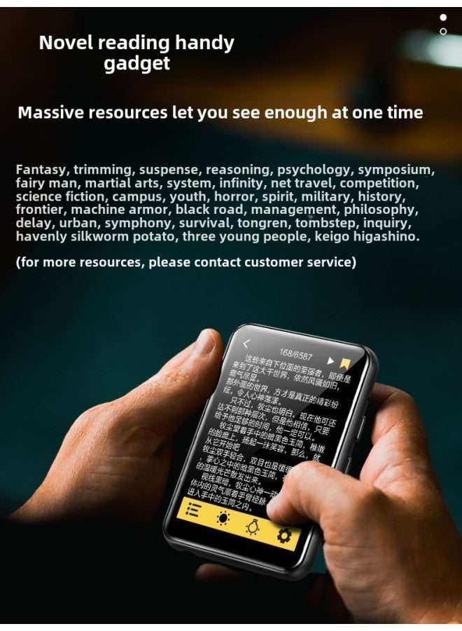 MP4 Reading Novel Mp5 E-book Reader Bluetooth MP3 Walkman Student Version Senior High School Bz-Body Color:▓Cool Black 7.0 Touch Screen Model/bluetooth 5.3 [free Headphones/type-c Otg/data Cable/card Reader/hd Film/protective Case/enlarged-Memory Capacity:▓16gb [more Than 1,200 Types Of Novels + Songs + Movies] - Standard + Wireless Bluetooth Headsets░  - Image 5