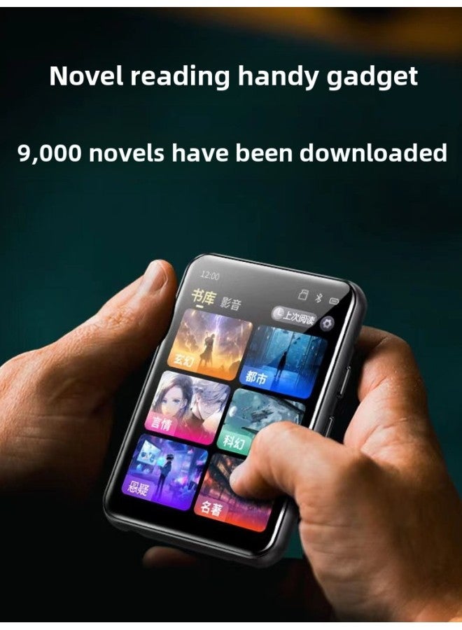 MP4 Reading Novel Mp5 E-book Reader Bluetooth MP3 Walkman Student Version Senior High School Bz-Body Color:▓Cool Black 7.0 Touch Screen Model/bluetooth 5.3 [free Headphones/type-c Otg/data Cable/card Reader/hd Film/protective Case/enlarged-Memory Capacity:▓16gb [more Than 1,200 Types Of Novels + Songs + Movies] - Standard + Wireless Bluetooth Headsets░  - Image 3