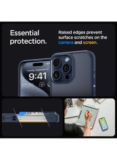 Spigen Ultra Hybrid for iPhone 15 PRO Case Cover - Navy Blue  - Image 5