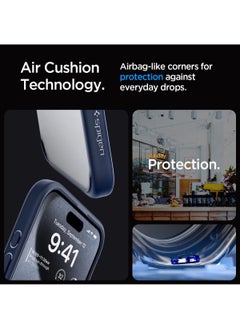 Spigen Ultra Hybrid for iPhone 15 PRO Case Cover - Navy Blue  - Image 4