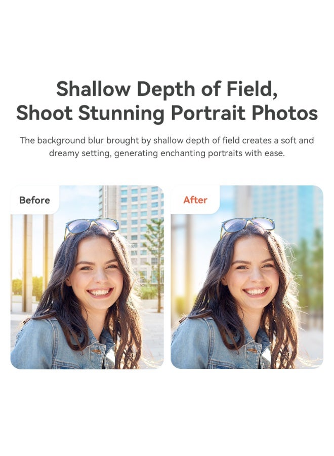 aMagisn فلتر بزاوية واسعة مغناطيسي لـ DJI Pocket 3 – عدسة توسعة من سبائك الألمنيوم، مجال رؤية 112°، زجاج بصري مثالي للمناظر الطبيعية والبورتريه - Image 5