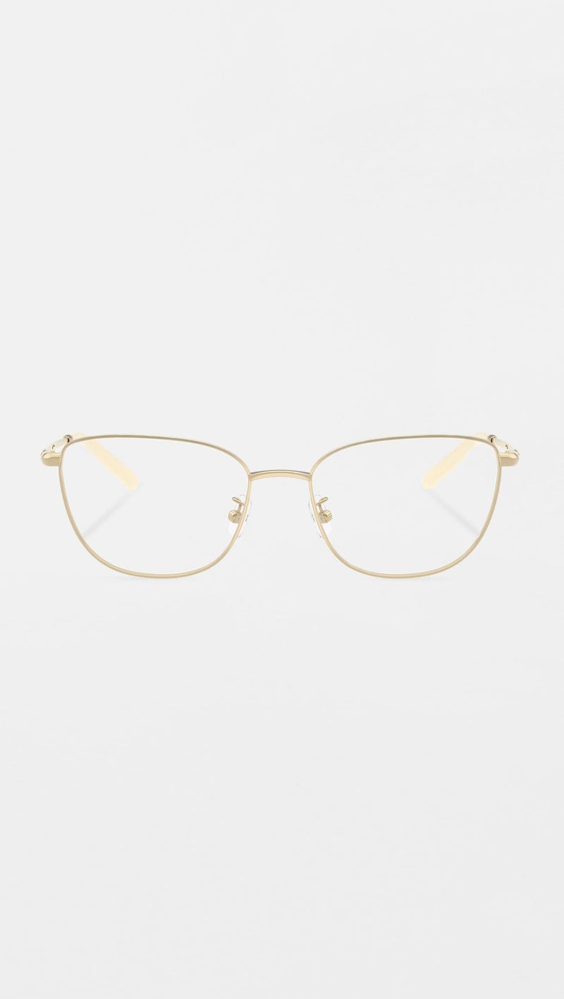 Tory Burch Gold Rectangular Eyeglasses - Image 2