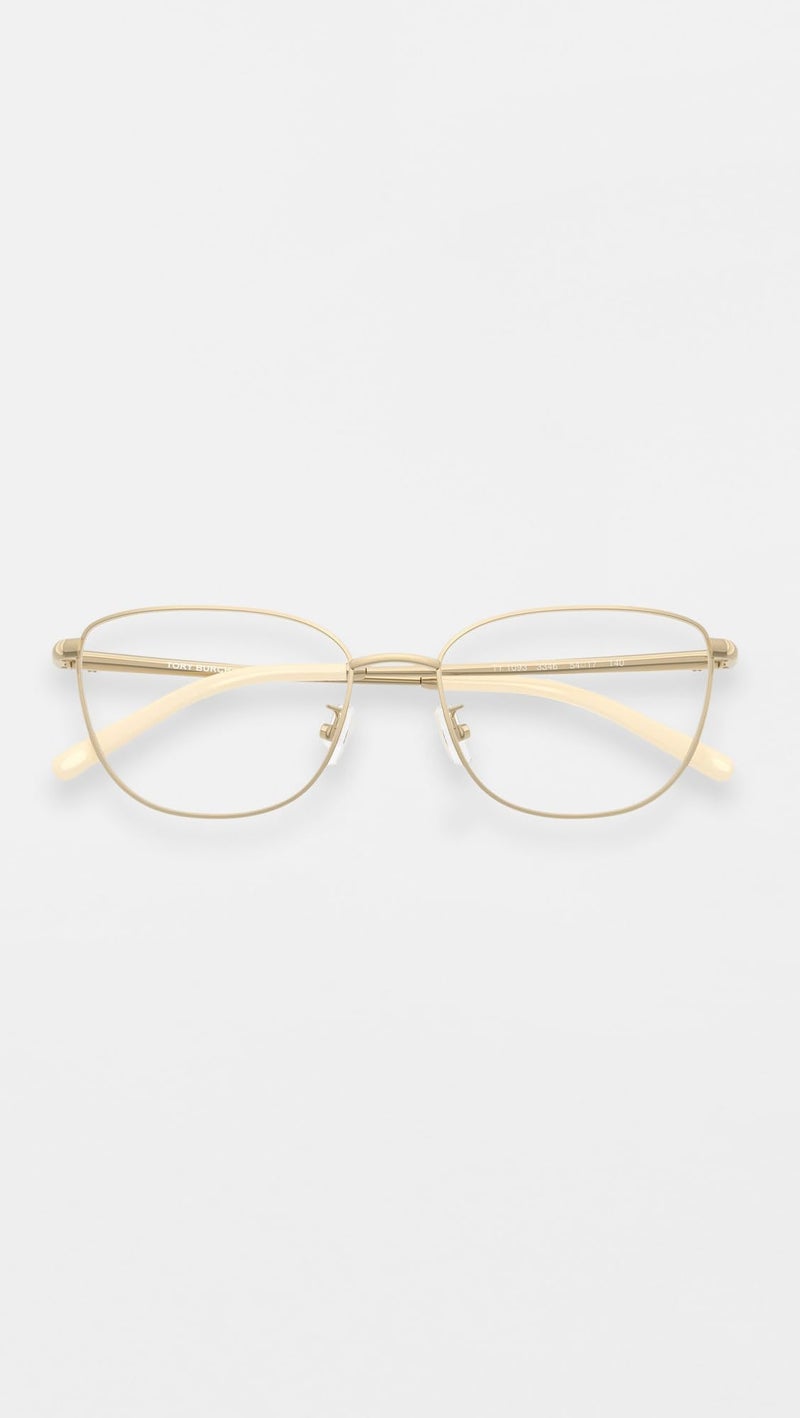 Tory Burch Gold Rectangular Eyeglasses - Image 4