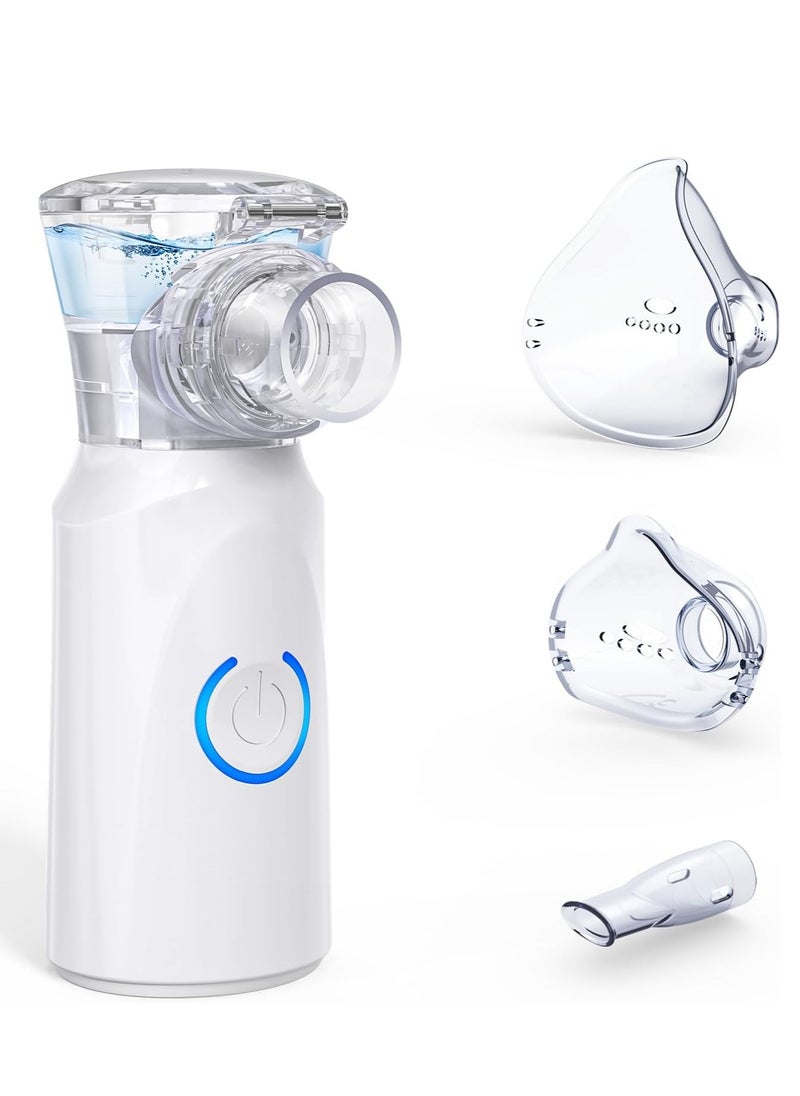 Generic - Portable Nebulizer for Adults and Kids, Portable Mesh Nebulizer with 2 Masks and Mouthpiece, AA Battery Operated Nebulizer for Home Travel Use, Hailey Sensor - Image 1