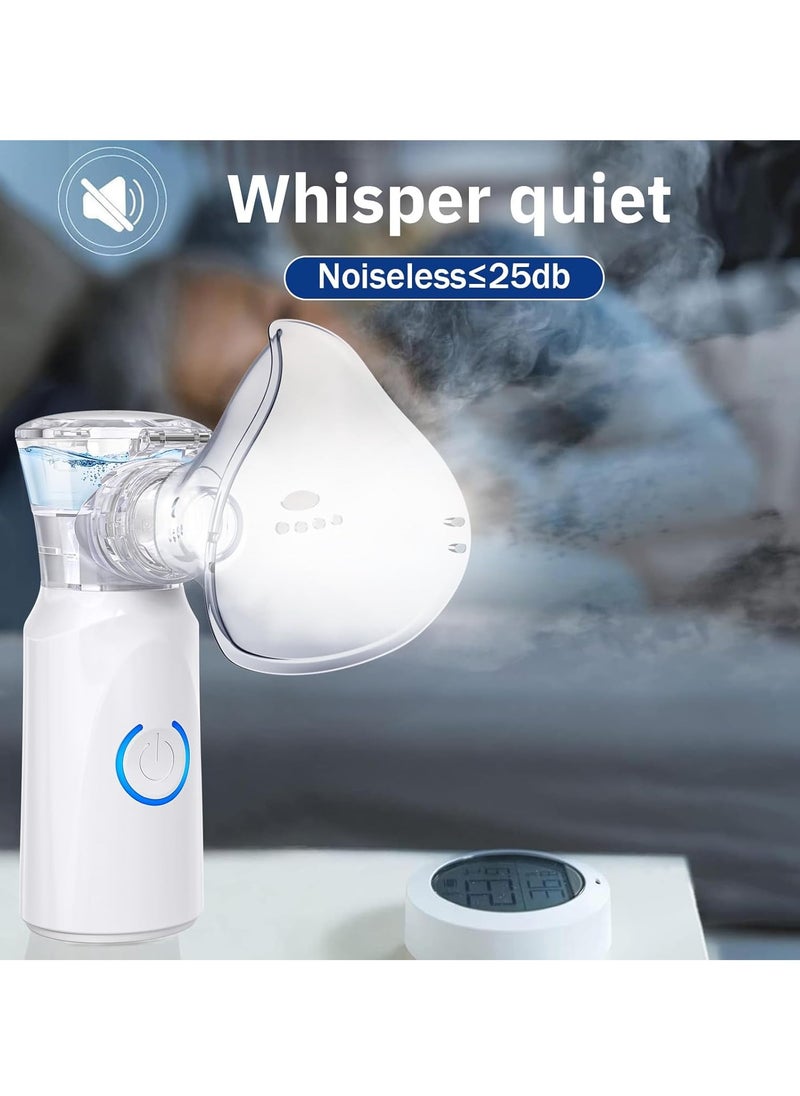 Generic - Portable Nebulizer for Adults and Kids, Portable Mesh Nebulizer with 2 Masks and Mouthpiece, AA Battery Operated Nebulizer for Home Travel Use, Hailey Sensor - Image 1