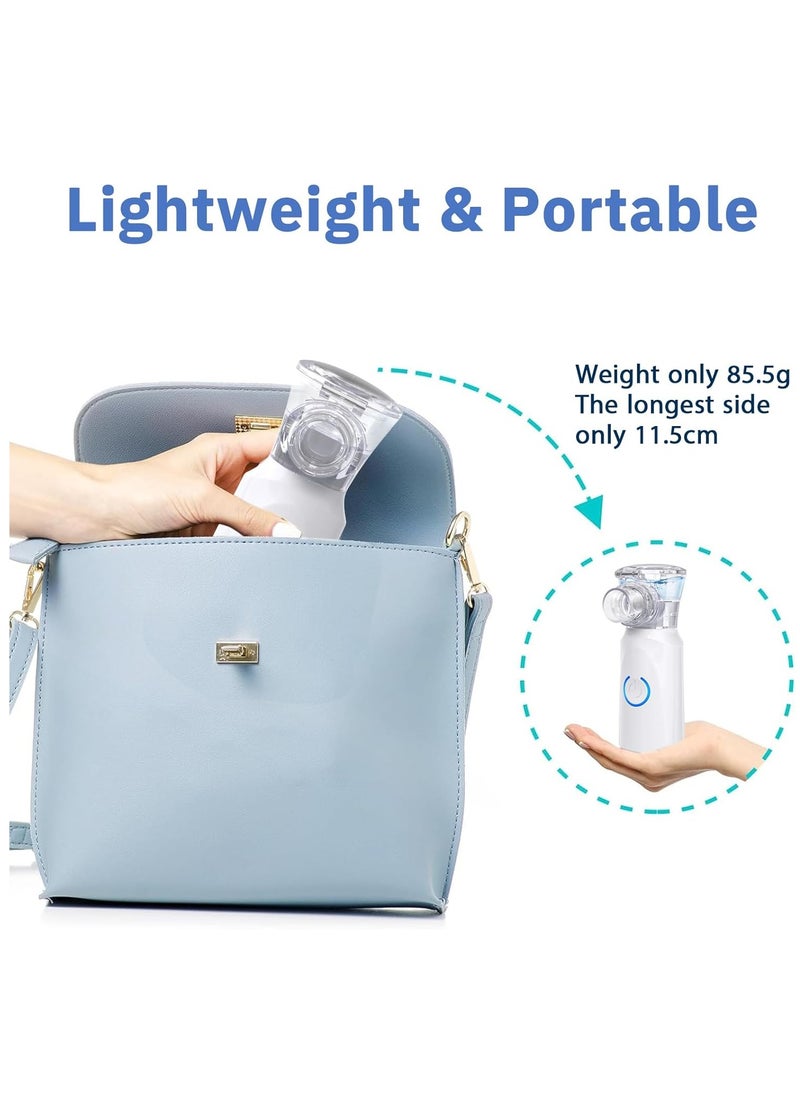 Generic - Portable Nebulizer for Adults and Kids, Portable Mesh Nebulizer with 2 Masks and Mouthpiece, AA Battery Operated Nebulizer for Home Travel Use, Hailey Sensor - Image 1