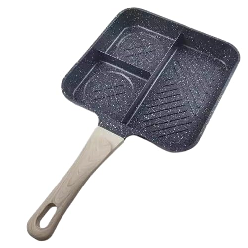 VDNSI 3-In-1 Non-Stick Ceramic Frying Pan - 10 Inch, Medium Size, Induction Compatible, Non-Stick Coating,Black - Image 3