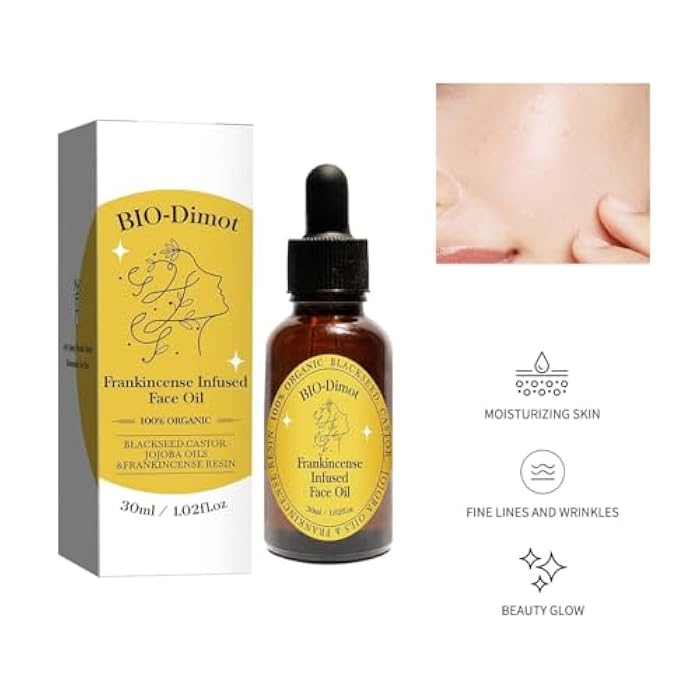 MULPG 60 ML Frankincense Essential Oil,Organic Castor & Jojoba Oils for Face Anti-Aging Facial Moisturizer Serum,Natural Skincare Hydrates Skin Moisturizing (2 PCS) - Image 3
