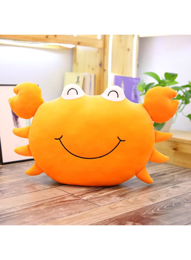 Cartoon Short Plush Crab Doll Doll Doll Big Crab Pillow Doll Cute Marine Gifts-Color:Orange-Height:45cm  - Image 1