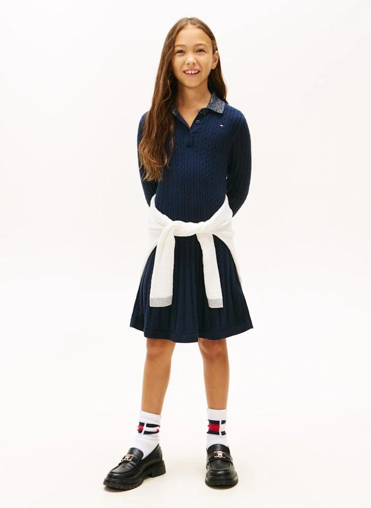 TOMMY HILFIGER Kids Mini Cable Sweater Dress