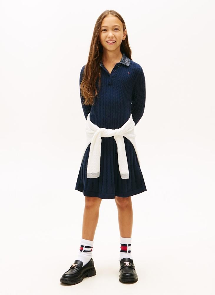 TOMMY HILFIGER Kids Mini Cable Sweater Dress - Image 1