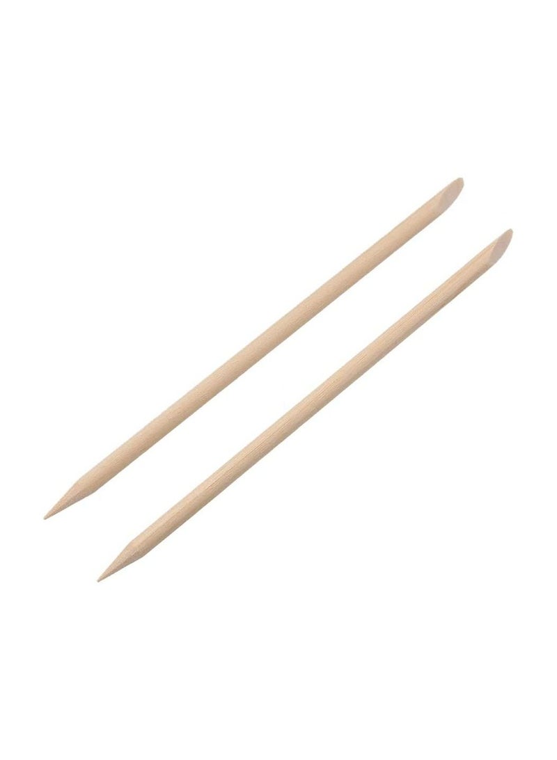 LA PERLA TECH  100 قطعة من أدوات إزالة بشرة الأظافر وأدوات العناية بالأظافر والقدمين، أعواد خشبية برتقالية اللون... - Image 4