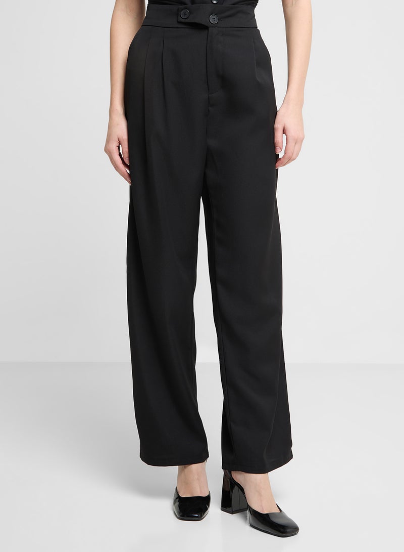 ايلا بنطلون مستقيم بخصر مرتفع - Image 1