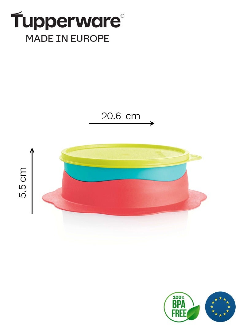 توبروير طبق للأطفال بقاعدة سيليكون لعدم الإنزلاق 500مل من تابروير - ملون - Image 2