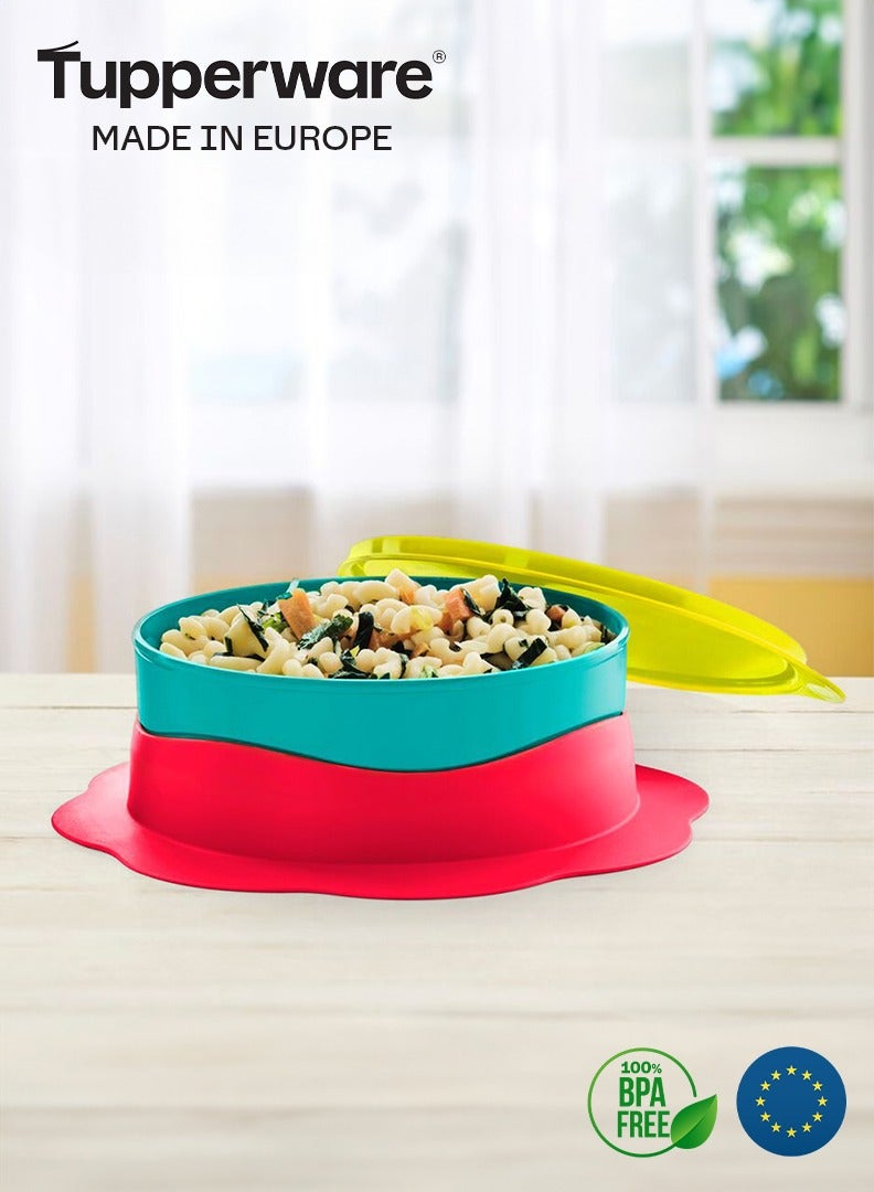 توبروير طبق للأطفال بقاعدة سيليكون لعدم الإنزلاق 500مل من تابروير - ملون - Image 1