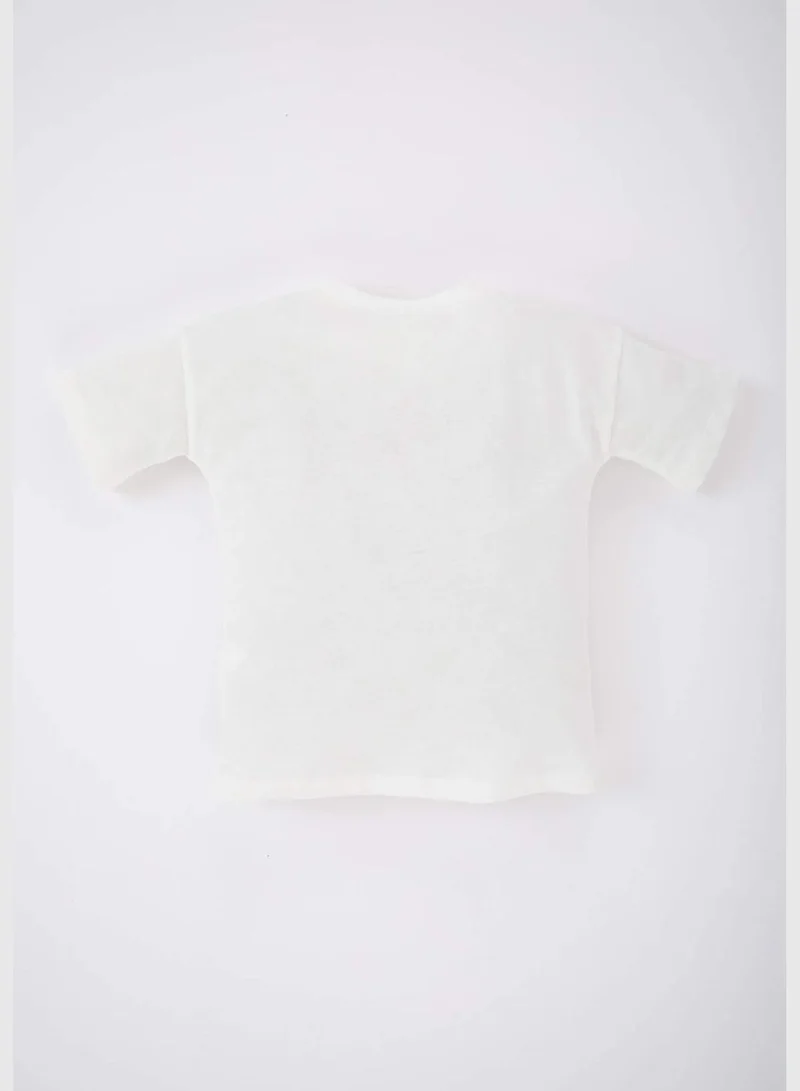 DeFacto BabyGirl Bike Neck Knitted Short Sleeve Body
