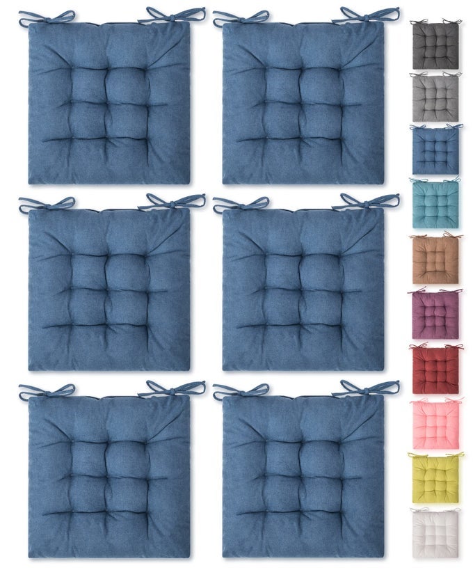 6 Pack Seat Cushion Comfort Chair Pads for Indoor Outdoor Dining Office Desk Chairs