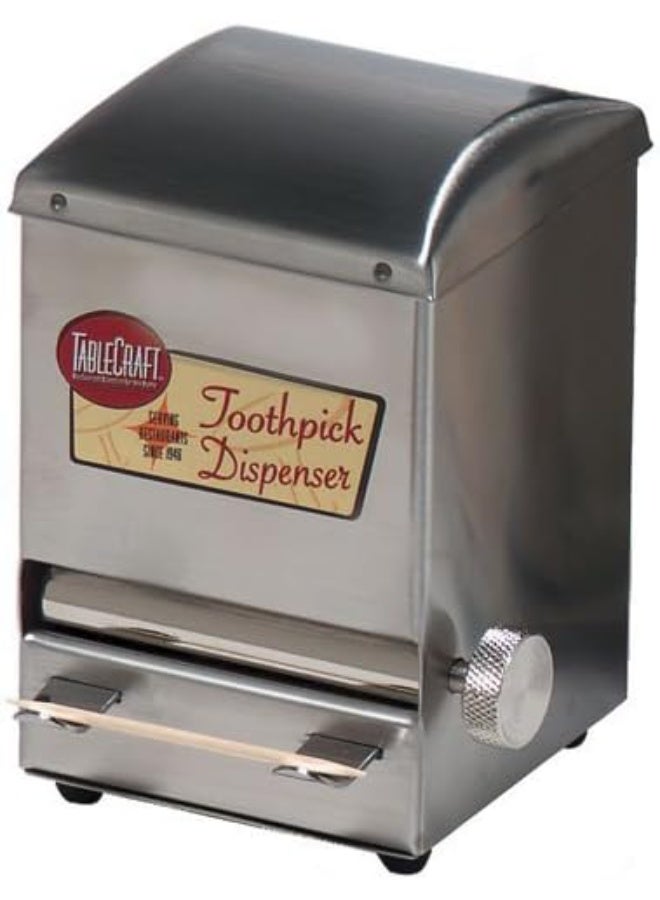 Tablecraft Products Retro Stainless Steel Toothpick Dispenser (1, 4.5 IN)
