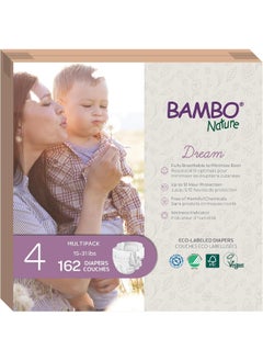 BAMBO NATURE Bambo Nature Premium Baby Diapers (SIZES 0 TO 6 AVAILABLE), Size 4, 162 Count  - Image 1