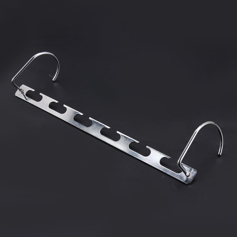 Heavy Duty Clothing Hangers 4 Pack: Premium Metal Sturdy Durable - Non Slip 6 Wavy Slots Space Saving Metal Laundry Hangers for Dorms Apartments Heavy Winter Coats - Image 2