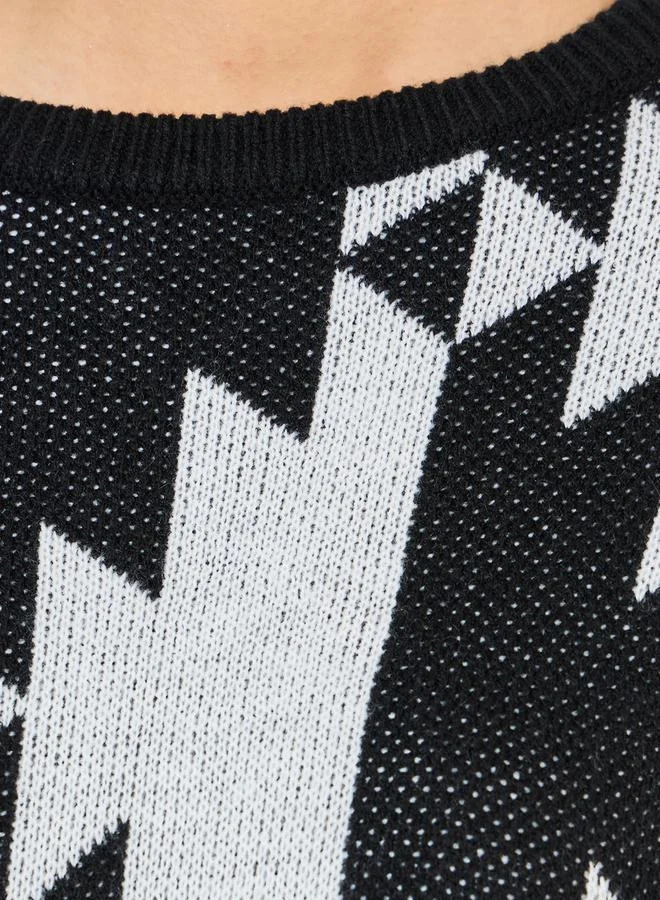 Styli Geometric Knit Dress