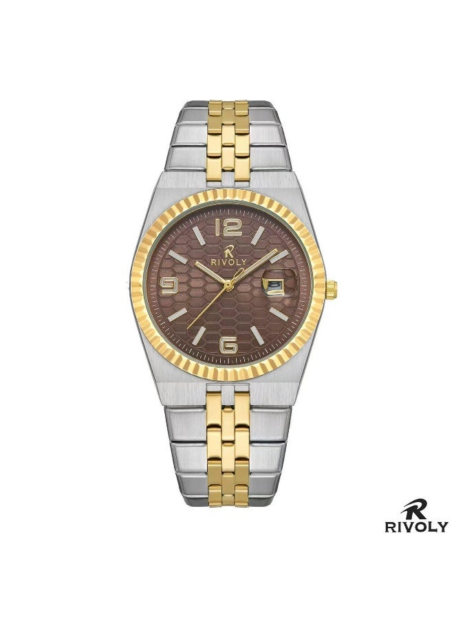 This is a men's stainless steel wristwatch from Rivoli.